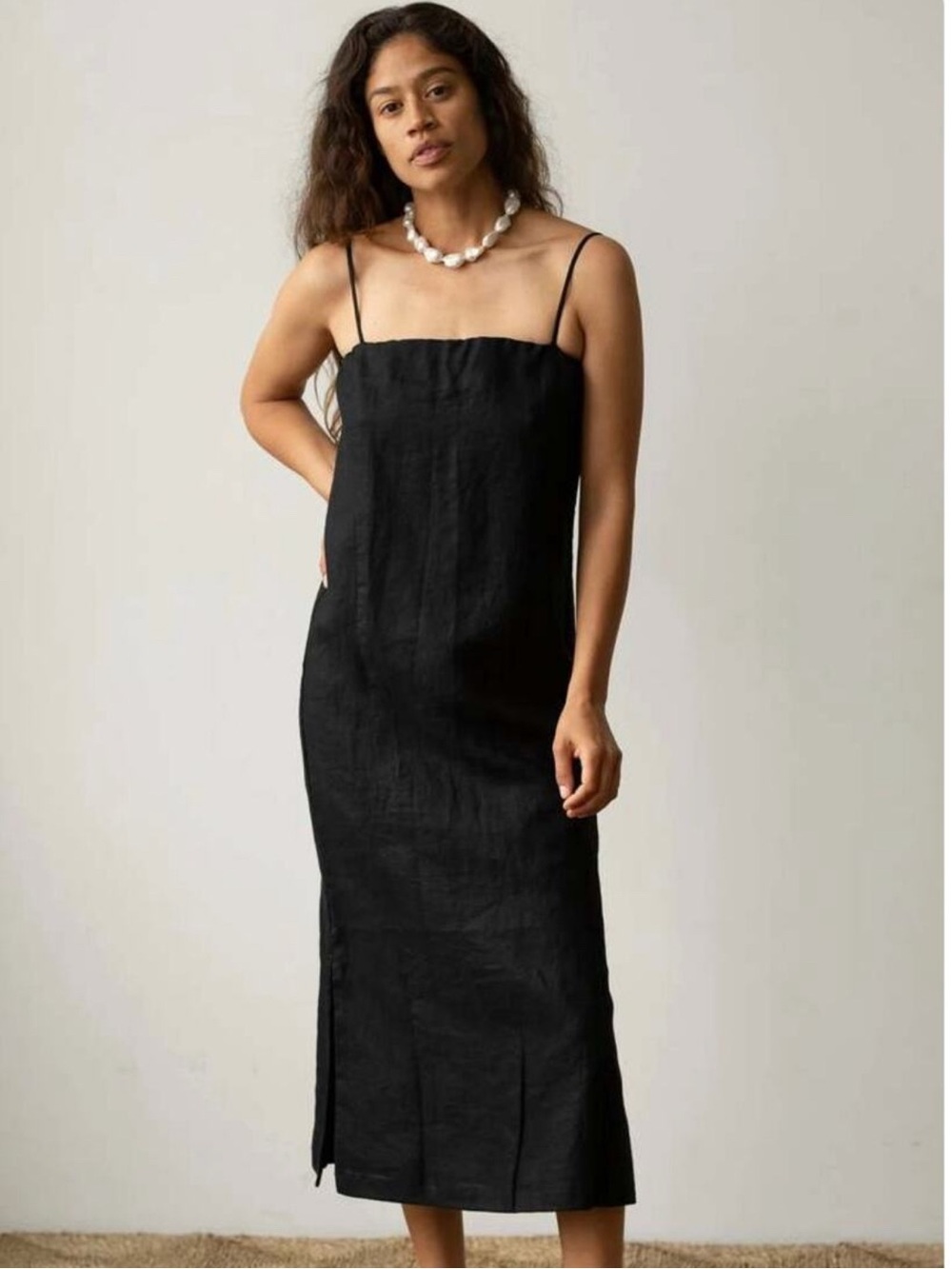 Donni Linen Midi Dress Size XXS